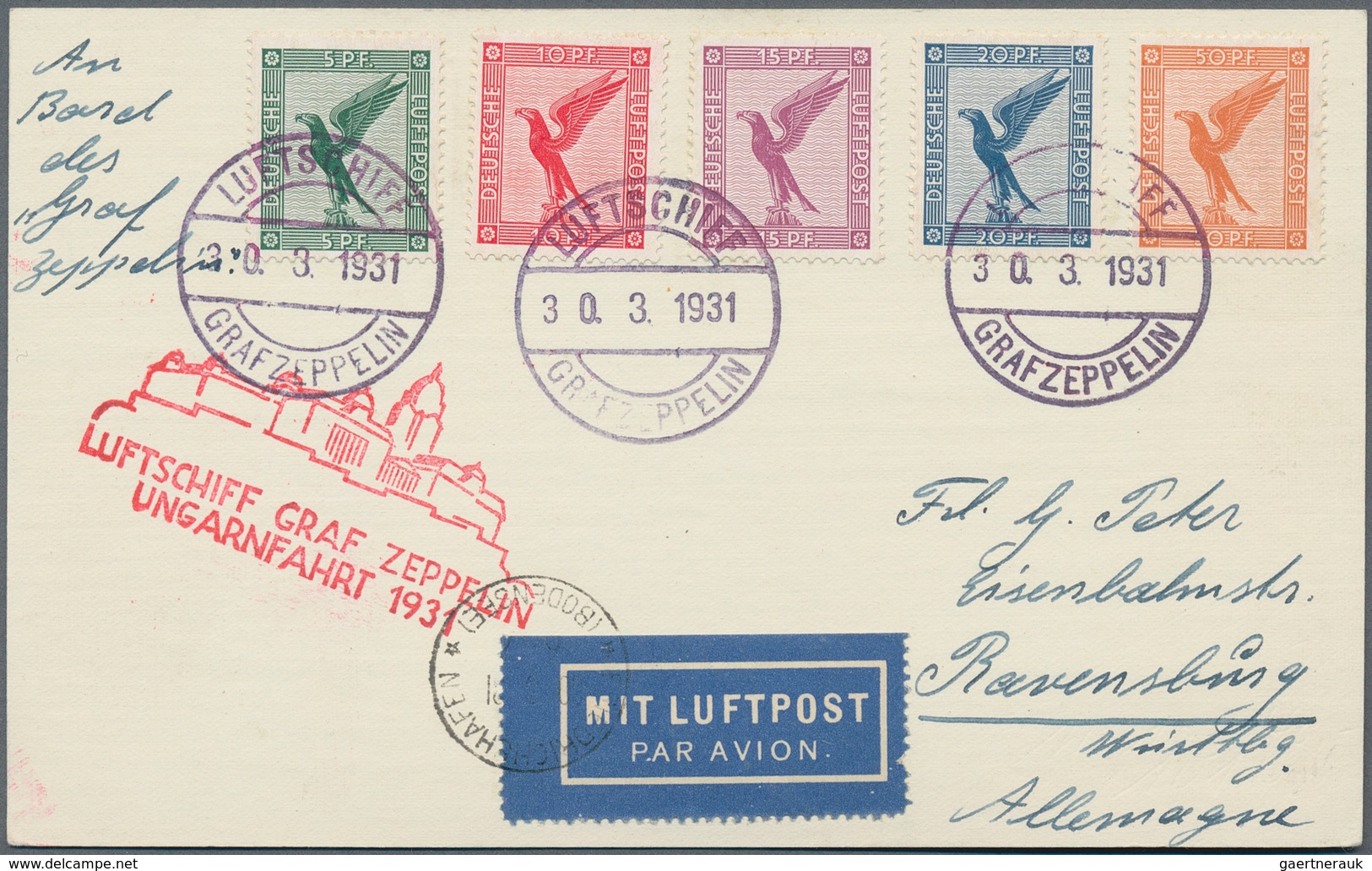 Flugpost Alle Welt: 1918/1954, mainly before 1945, collection of more than 340 airmail cover/cards,