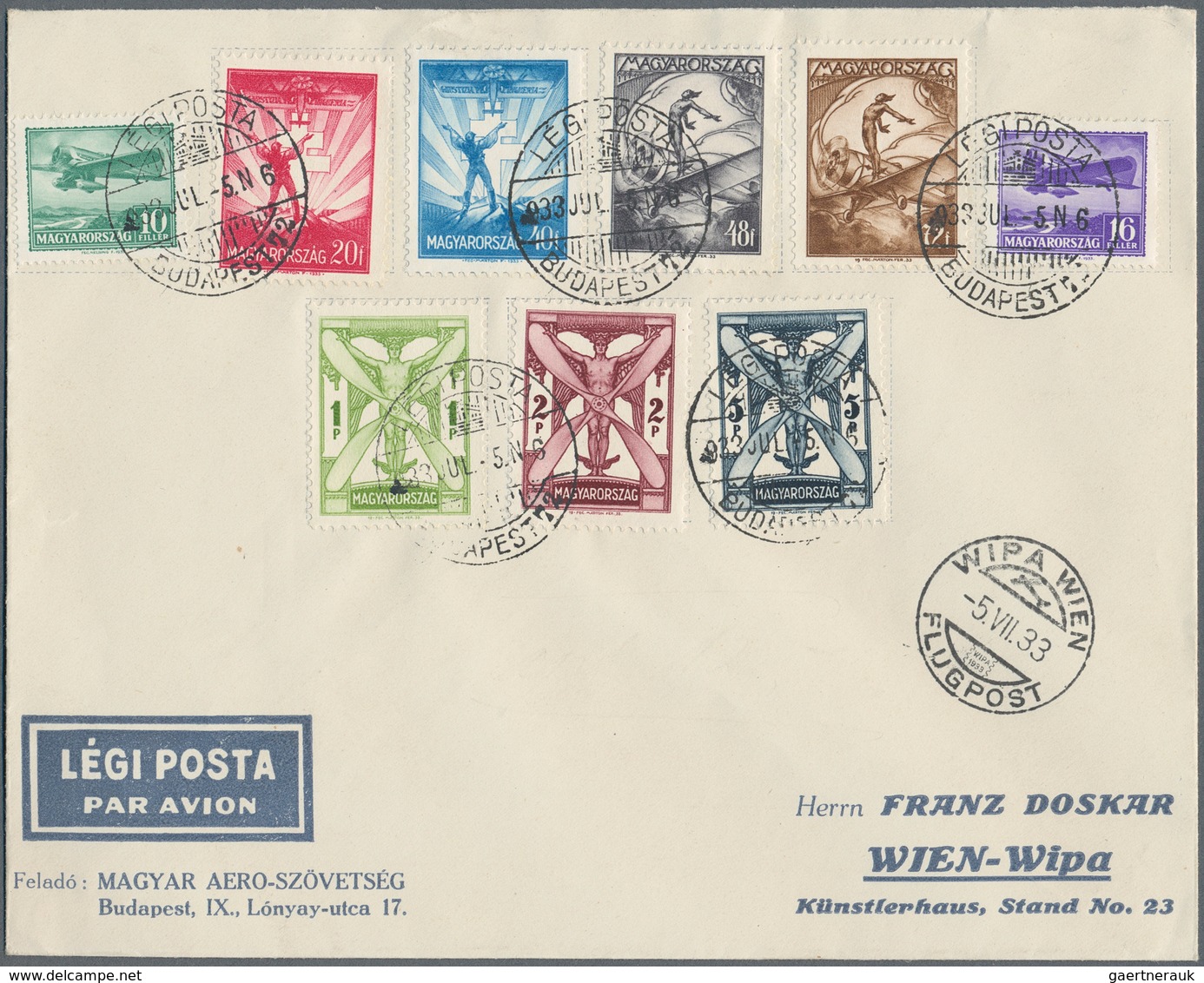 Flugpost Alle Welt: 1918/1954, mainly before 1945, collection of more than 340 airmail cover/cards,