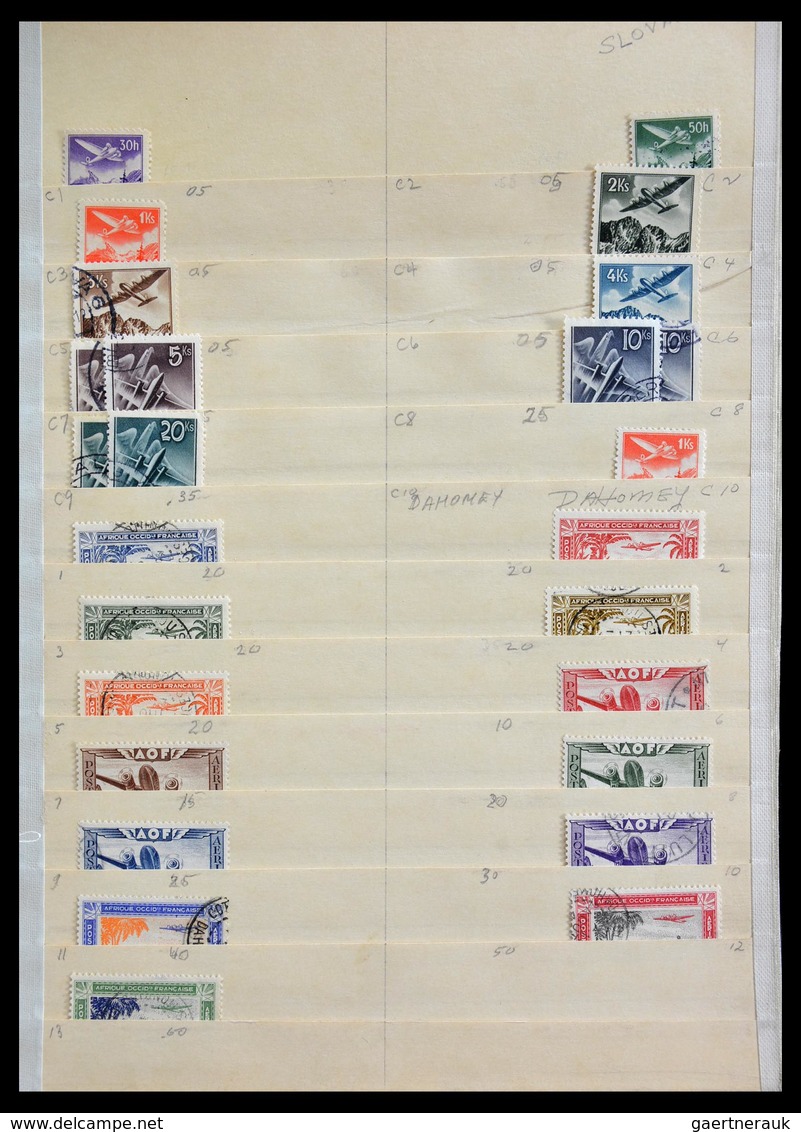 Flugpost Alle Welt: Beautiful, mostly used stock airmail stamps of countries beginning with A-I in f