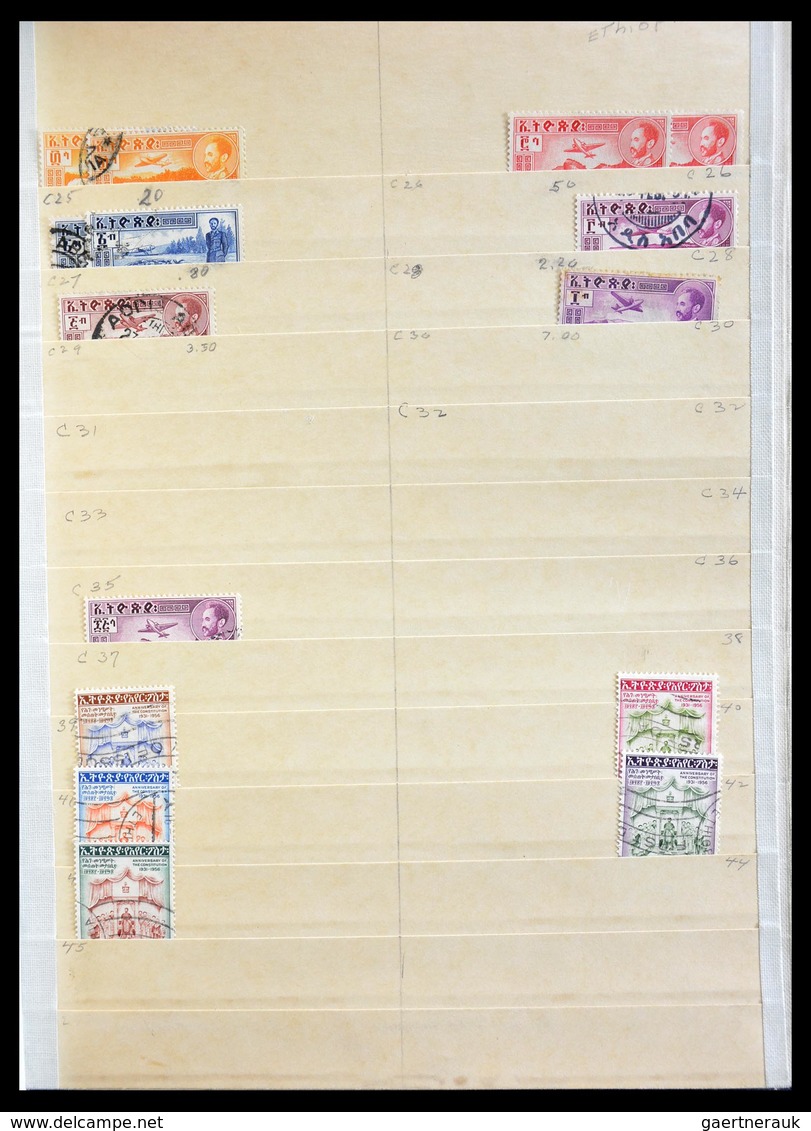 Flugpost Alle Welt: Beautiful, mostly used stock airmail stamps of countries beginning with A-I in f