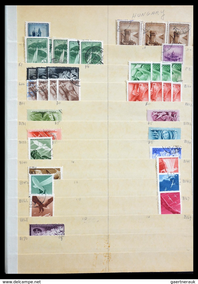 Flugpost Alle Welt: Beautiful, mostly used stock airmail stamps of countries beginning with A-I in f