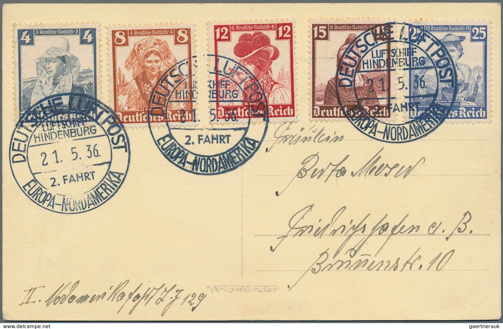 Zeppelinpost Deutschland: 1929/1939, Kleine Sammlung Mit 34 Briefen Und Karten Sowie Einige Dokument - Luft- Und Zeppelinpost