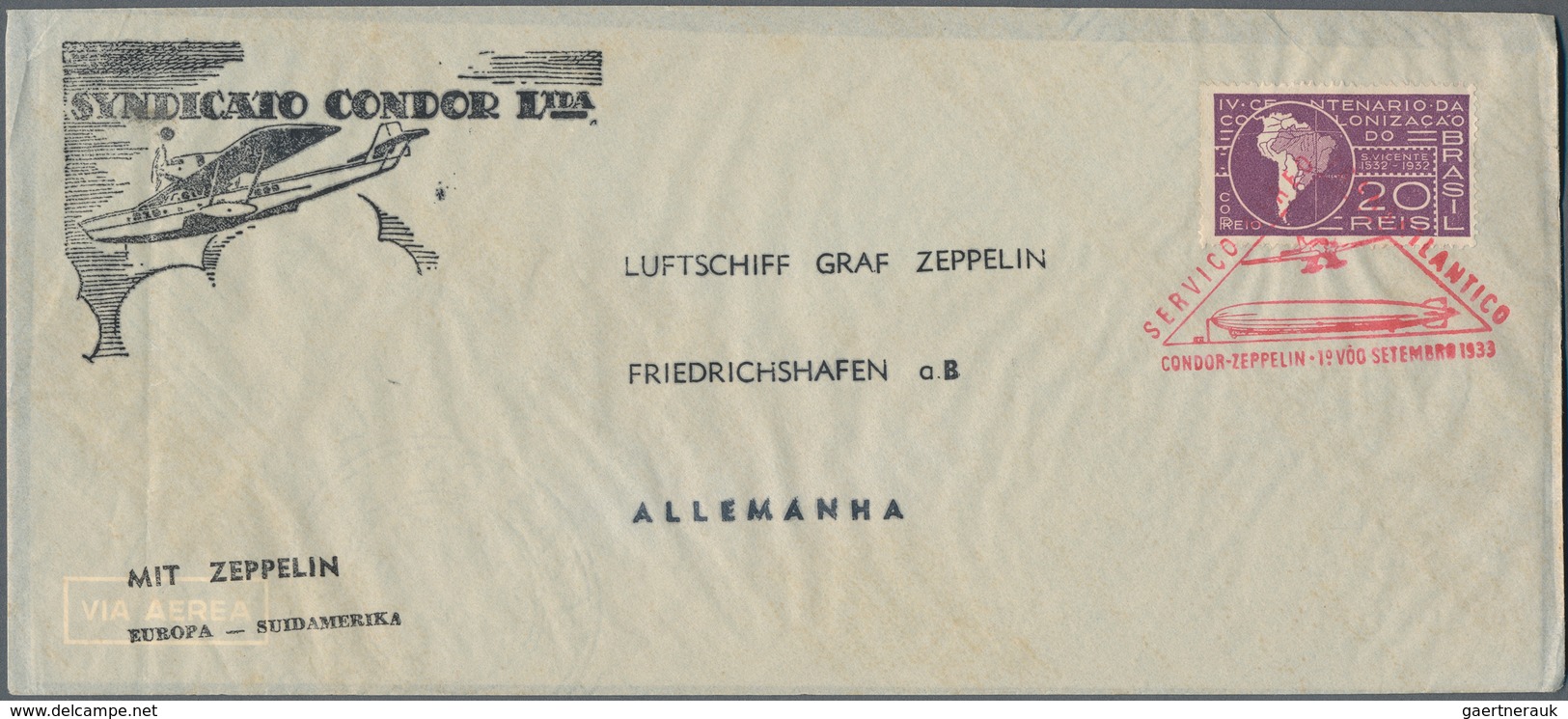 Zeppelinpost Europa: 1929 - 1933, Accumulation Of 15 Zeppelin Covers And Cards From South America (A - Sonstige - Europa