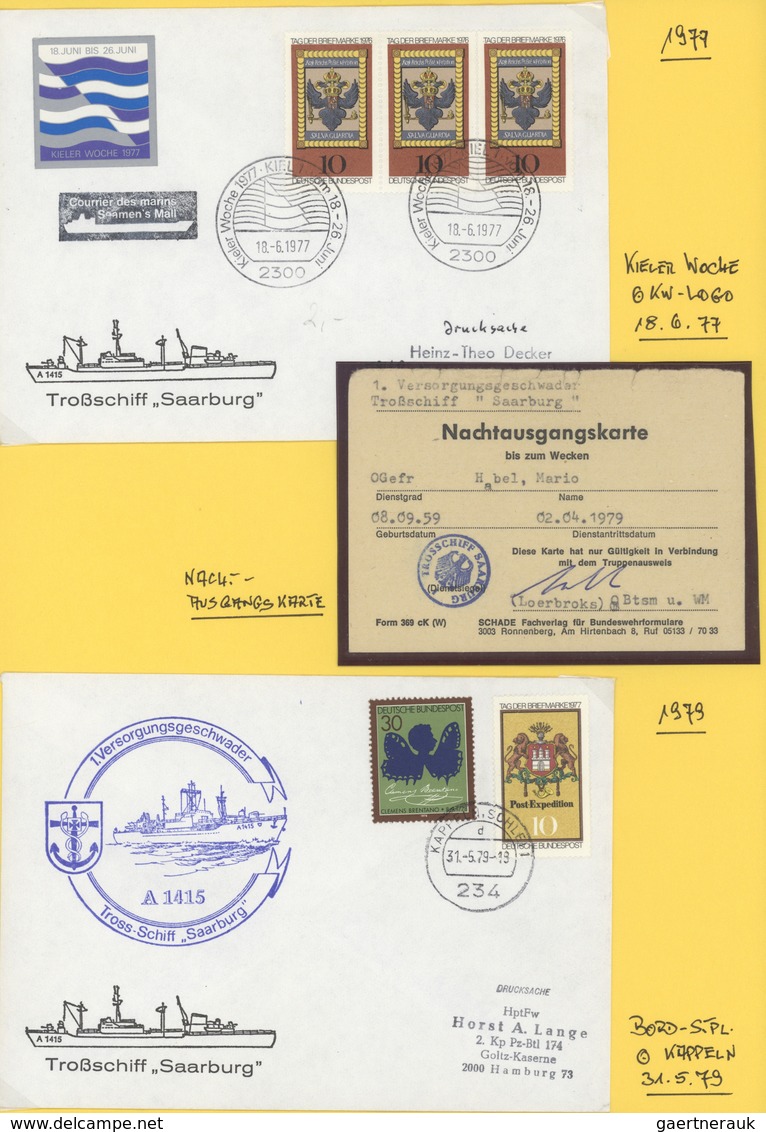 Deutsche Schiffspost - Marine: ex 1956/2010, Deutsche Marine. TROSS-EINHEITEN. Sammlung von Briefen,