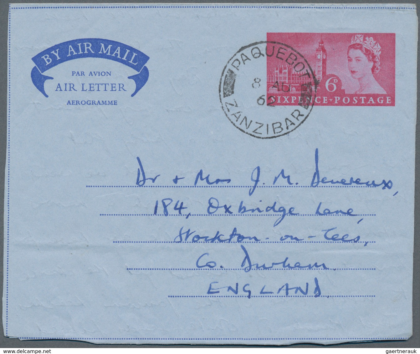 Schiffspost Alle Welt: 1950/1973, collection of 80 used Air Letters (KGVI-QEII), all with different