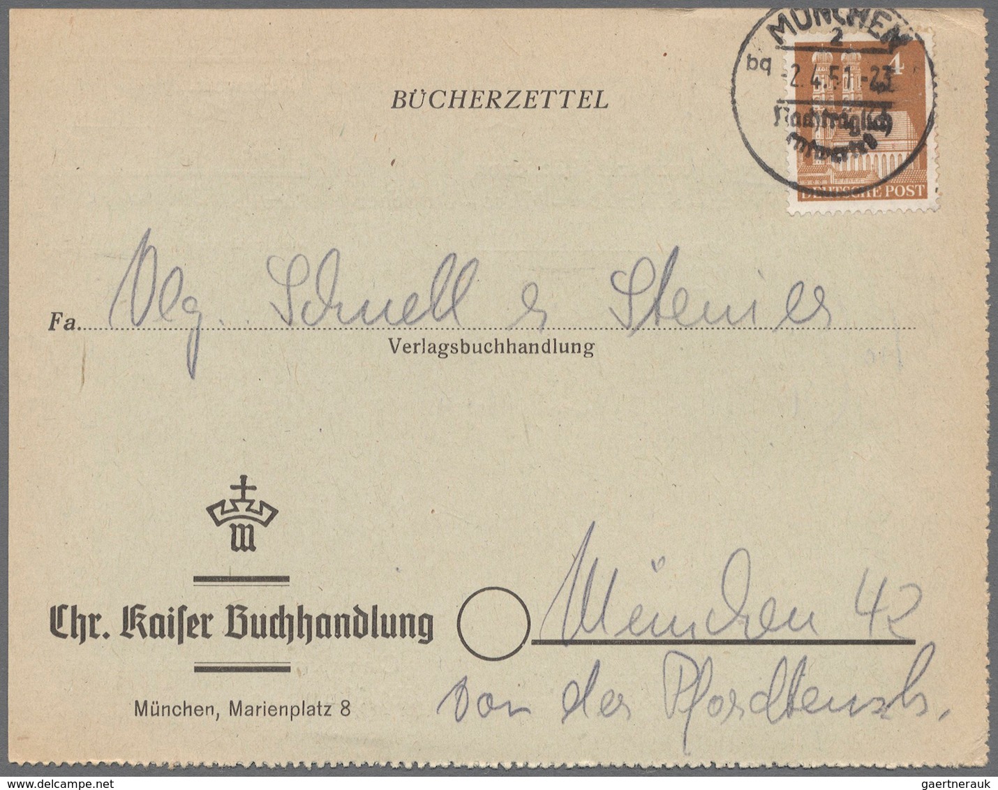 Thematische Philatelie: 1890/1975, NACHTRÄGLICH ENTWERTET sowie nachverwendete Stempel, jeweils ca 1