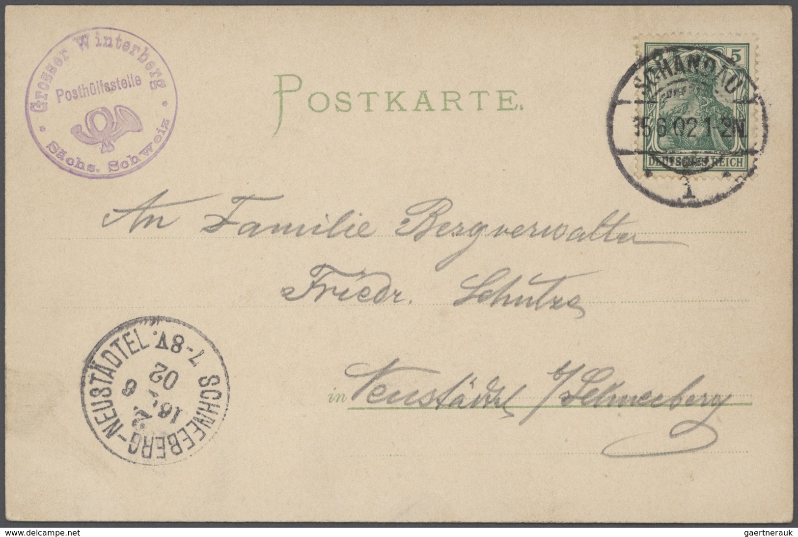 Thematische Philatelie: 1897/1937, POSTHILFSSTELLENSTEMPEL, Ca 190 Stck. Außerhalb Bayern Auf Ansich - Ohne Zuordnung