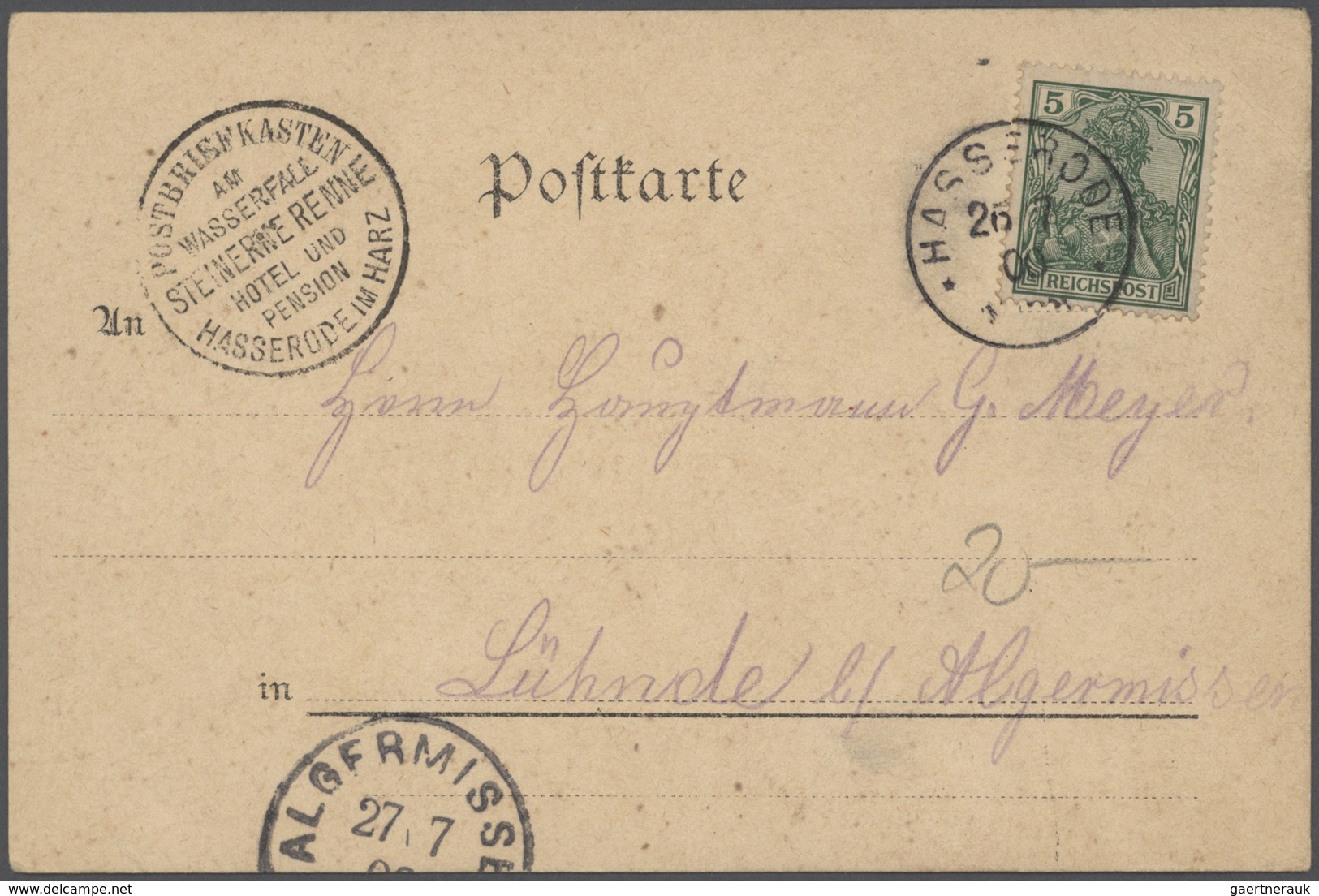 Thematische Philatelie: 1897/1937, POSTHILFSSTELLENSTEMPEL, ca 190 Stck. außerhalb Bayern auf Ansich