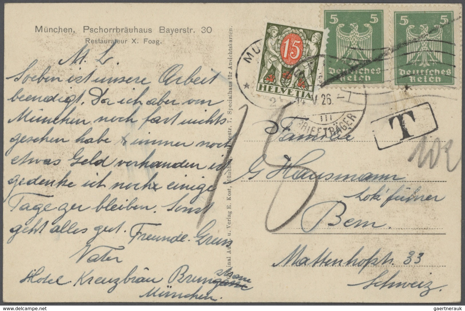 Thematische Philatelie: 1898/1930, NACHPORTOMARKEN Auf 74 Ansichtskarten, überwiegend Belgien, Frank - Ohne Zuordnung