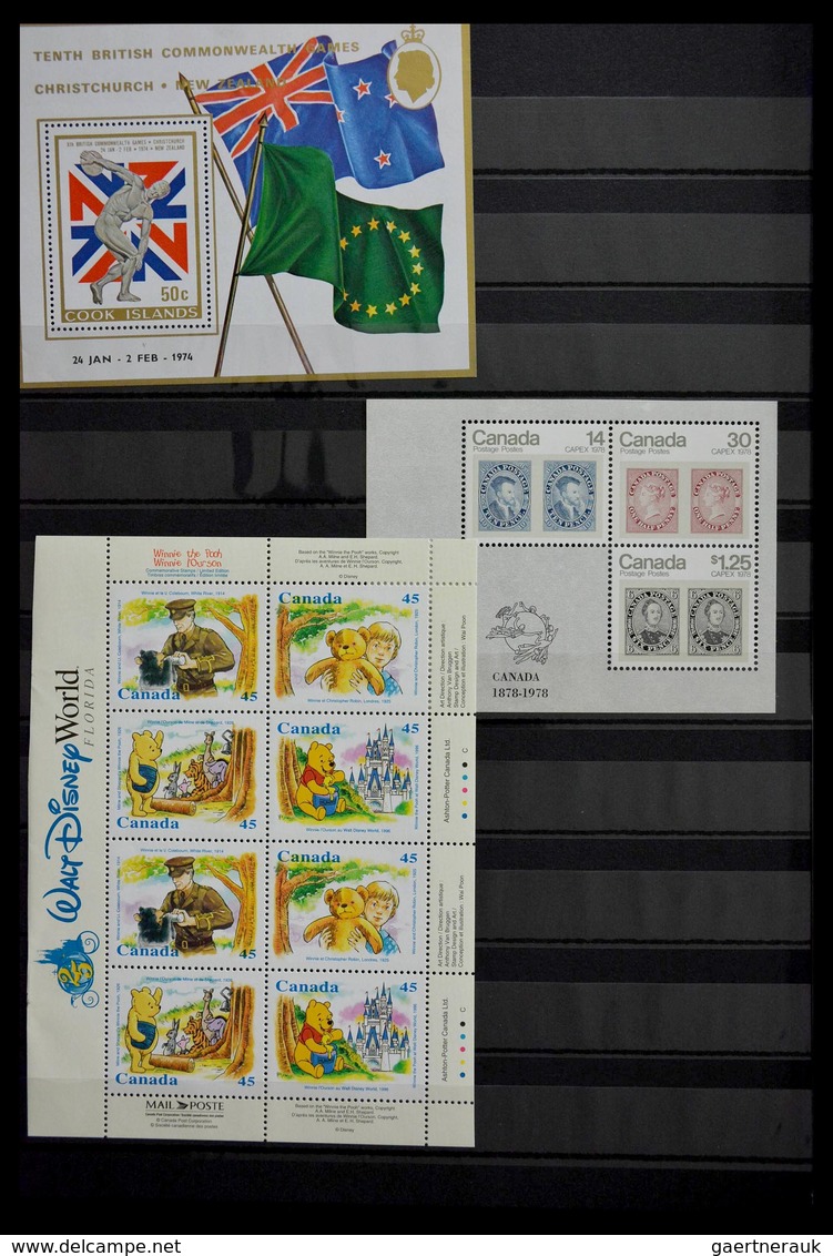 Thematische Philatelie: 1960-2000: MNH collection thematics (mostly souveinr sheets) of various coun