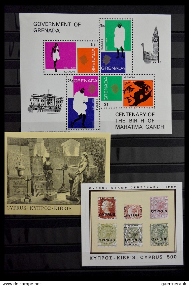 Thematische Philatelie: 1960-2000: MNH collection thematics (mostly souveinr sheets) of various coun