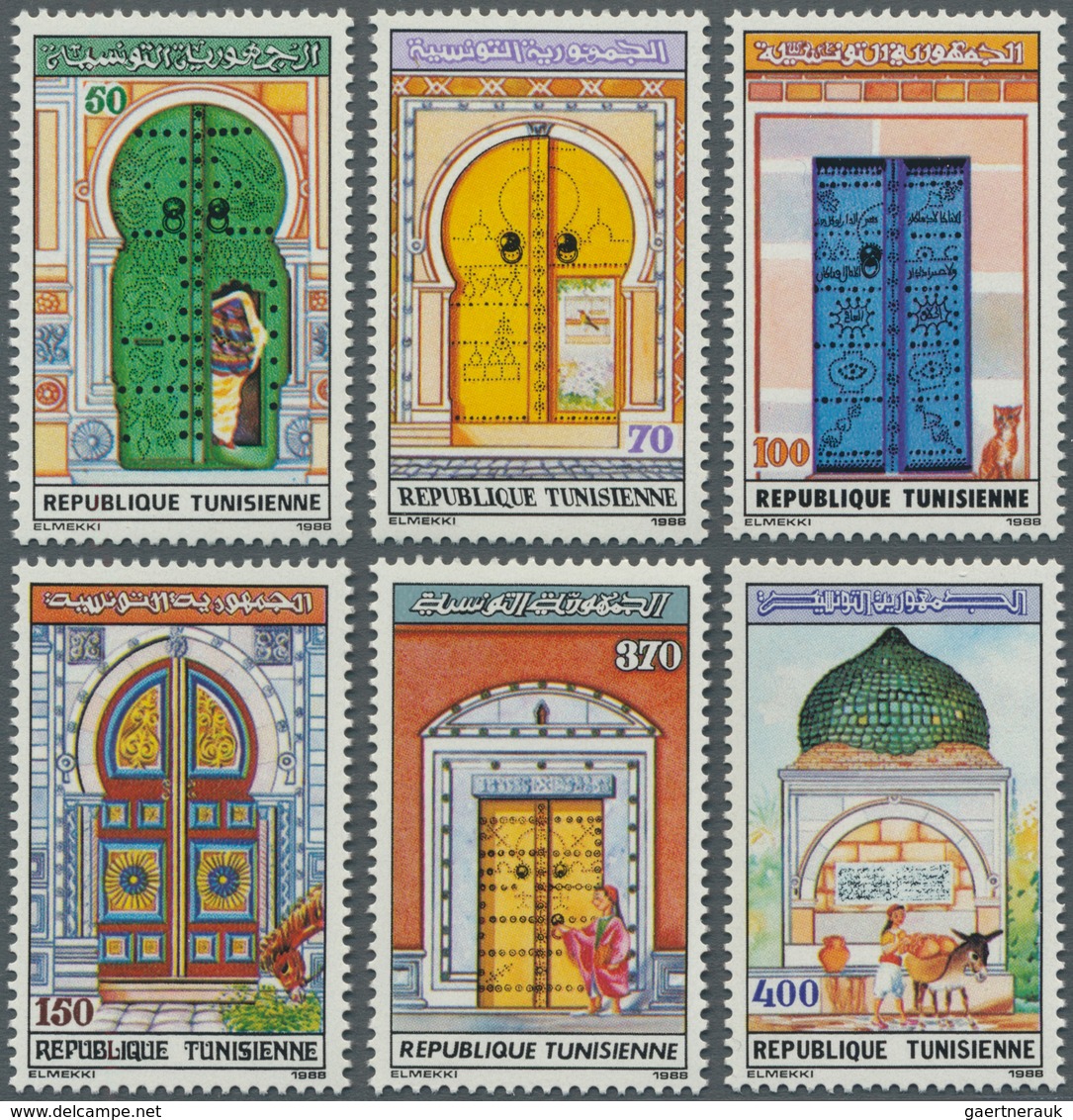 Thematik: Architektur / Architecture: 1988, TUNISIA: Architecture Complete Set Of Six Showing Differ - Sonstige & Ohne Zuordnung