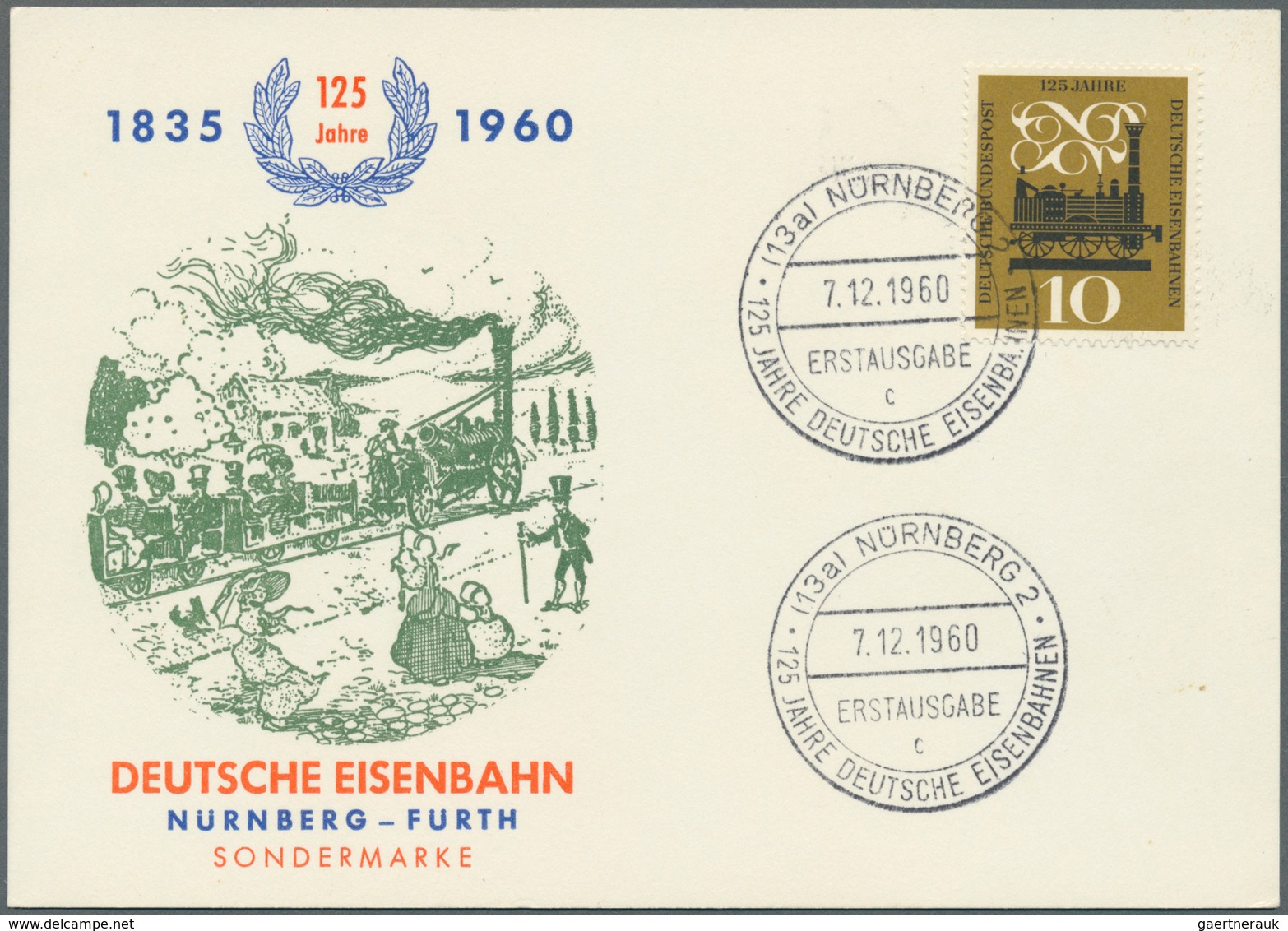 Thematik: Eisenbahn / railway: 1939/1997 (ca.), colorful accumulation of over 380 covers and station