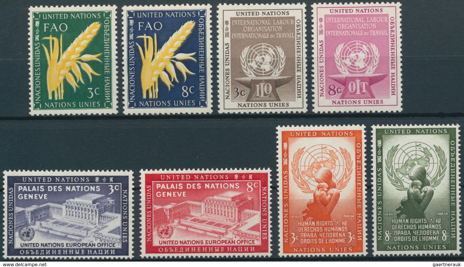 Thematik: Europa-UNO / Europe-UNO: 1950/1995 (approx.), UN NEW YORK: Batch Of Ca. 256 Stamp Lots, Mo - European Ideas