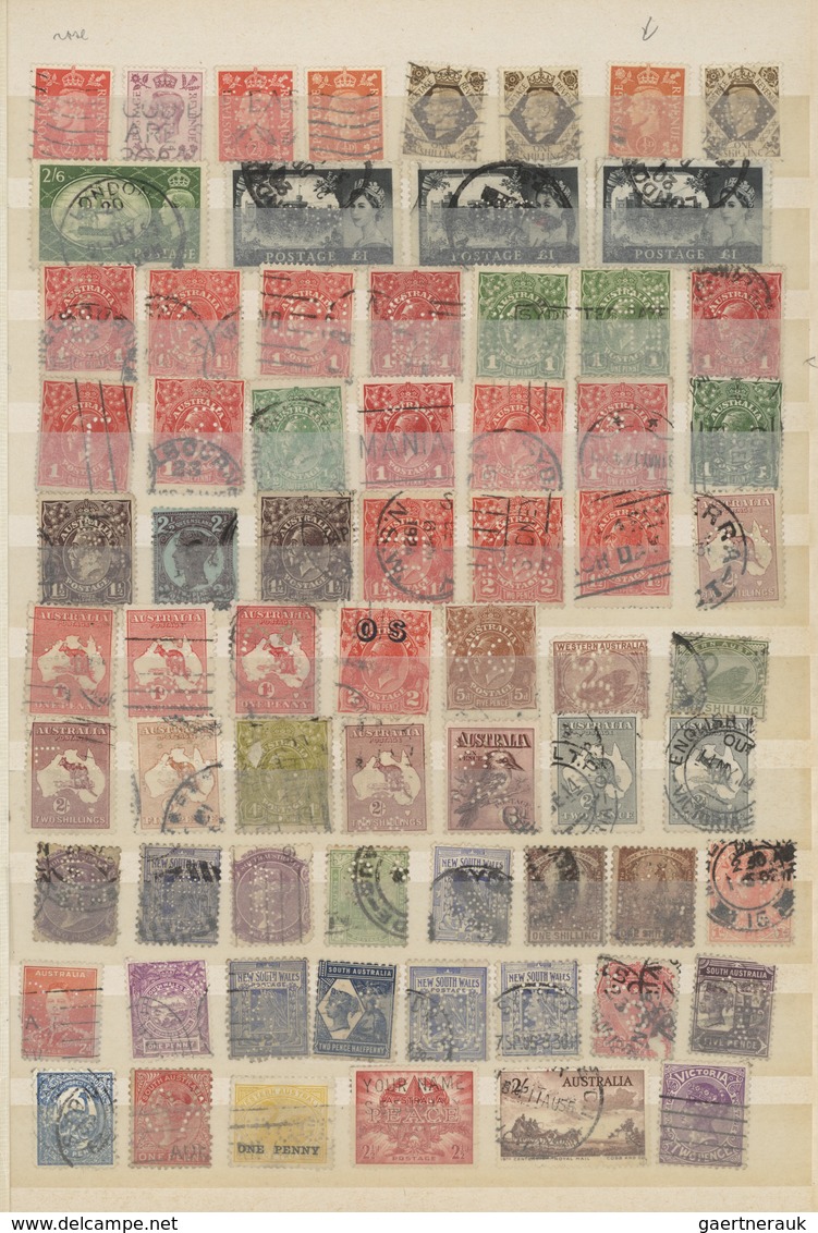 Thematik: Firmenlochung / Perfins: 1885/1990 (ca.), Sophiaticated Accumulation Of Apprx. 3.300 Stamp - Ohne Zuordnung