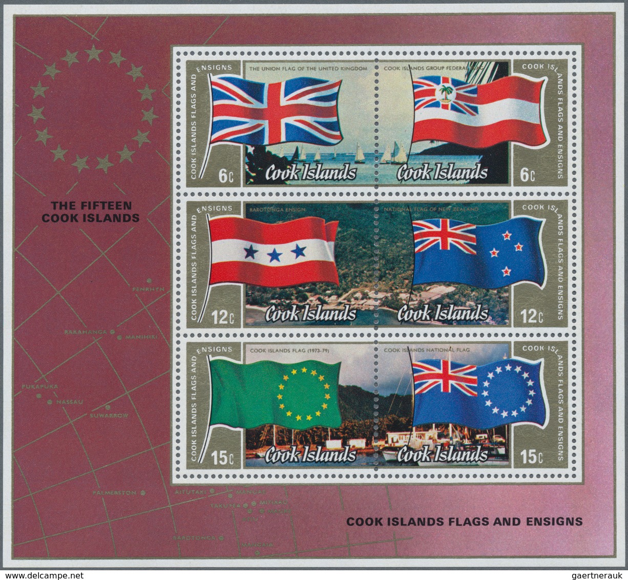 Thematik: Flaggen / Flags: 1983, COOK ISLANDS: Flags Of Great Britain, New Zealand, Cook Islands, Ra - Other & Unclassified