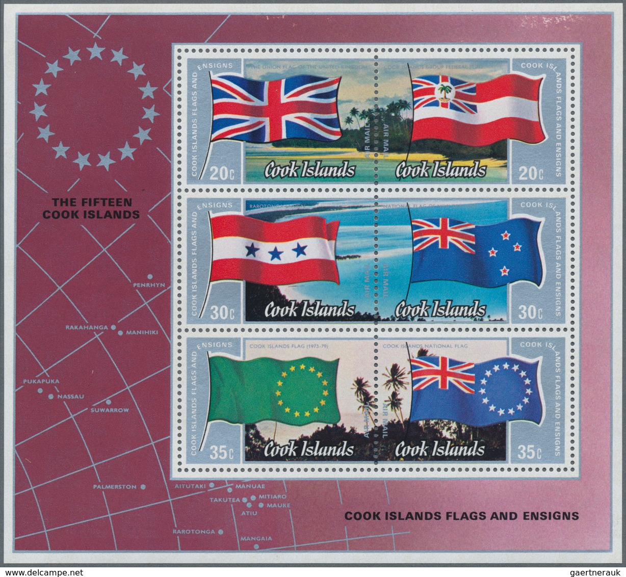 Thematik: Flaggen / Flags: 1983, COOK ISLANDS: Flags Of Great Britain, New Zealand, Cook Islands, Ra - Other & Unclassified