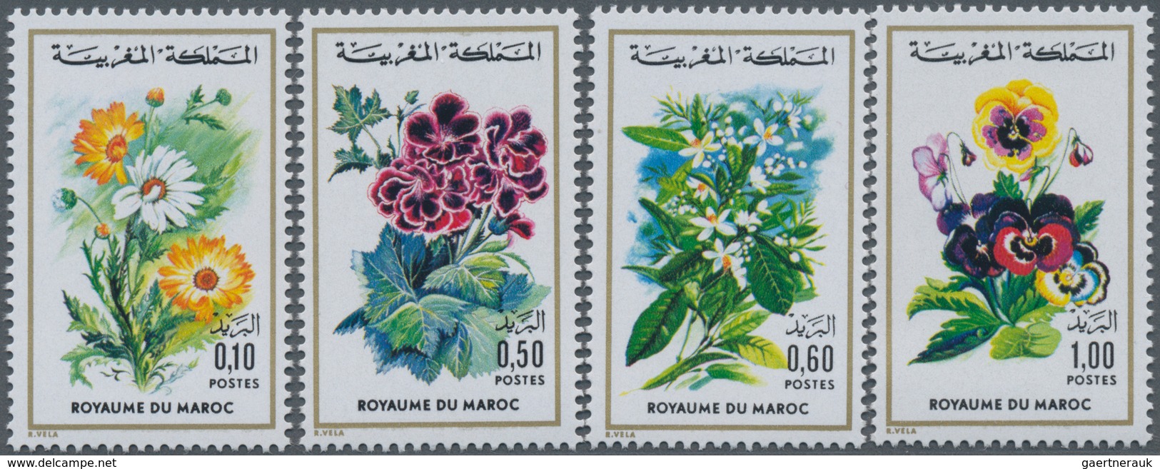 Thematik: Flora, Botanik / Flora, Botany, Bloom: 1975, MOROCCO: Flowers Complete Set Of Four Incl. 0 - Sonstige & Ohne Zuordnung