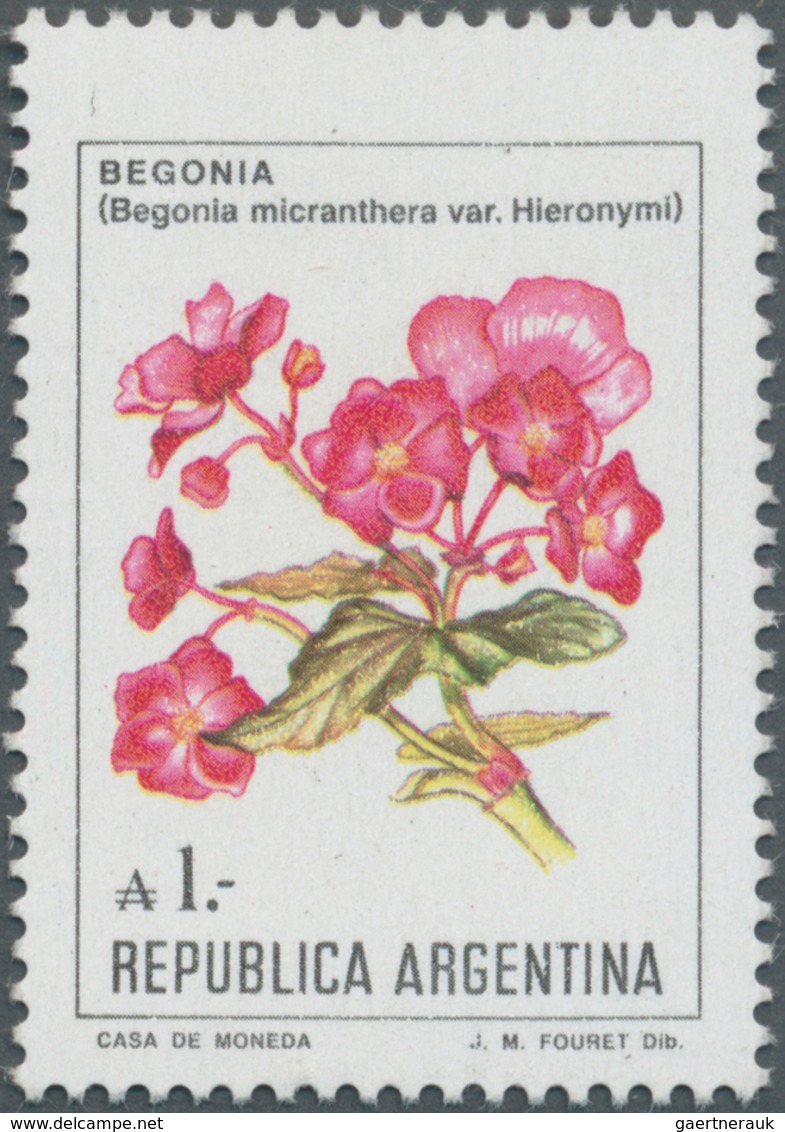 Thematik: Flora, Botanik / Flora, Botany, Bloom: 1985, ARGENTINA: Flower Definitive 1a. ‚Begonia Mic - Other & Unclassified