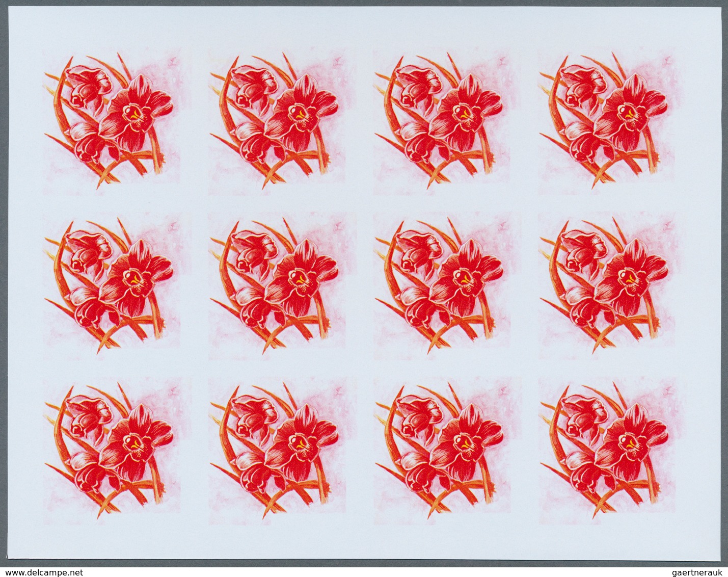 Thematik: Flora-Orchideen / Flora-orchids: 1972, Burundi. Progressive Proofs Set Of Sheets For The O - Orchideen