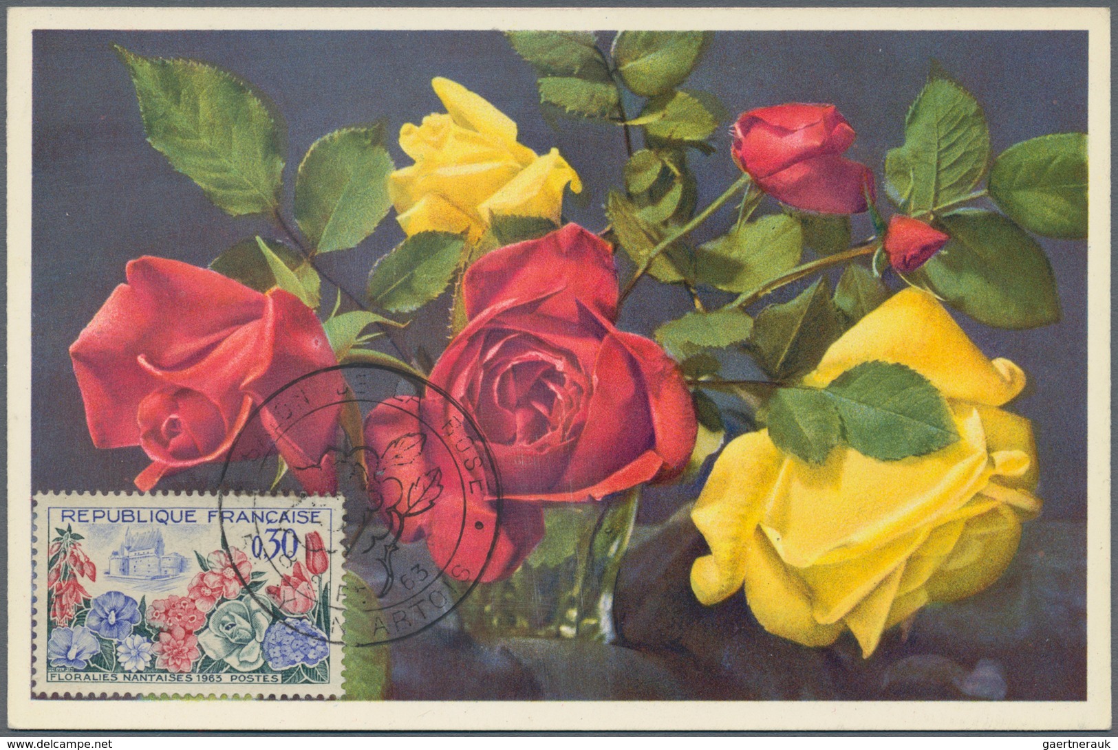 Thematik: Flora-Rosen / Flora-roses: 1950/1990 (ca.), Holding Of Apprx. 300 Covers/cards Plus U/m Lo - Rosen
