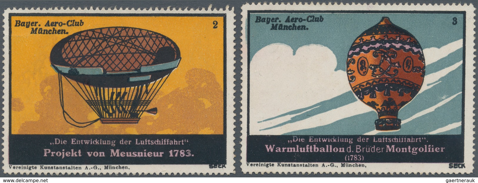 Thematik: Flugzeuge, Luftfahrt / Airoplanes, Aviation: 1910/1990 (ca.), Comprehensive Holding Of Sta - Flugzeuge