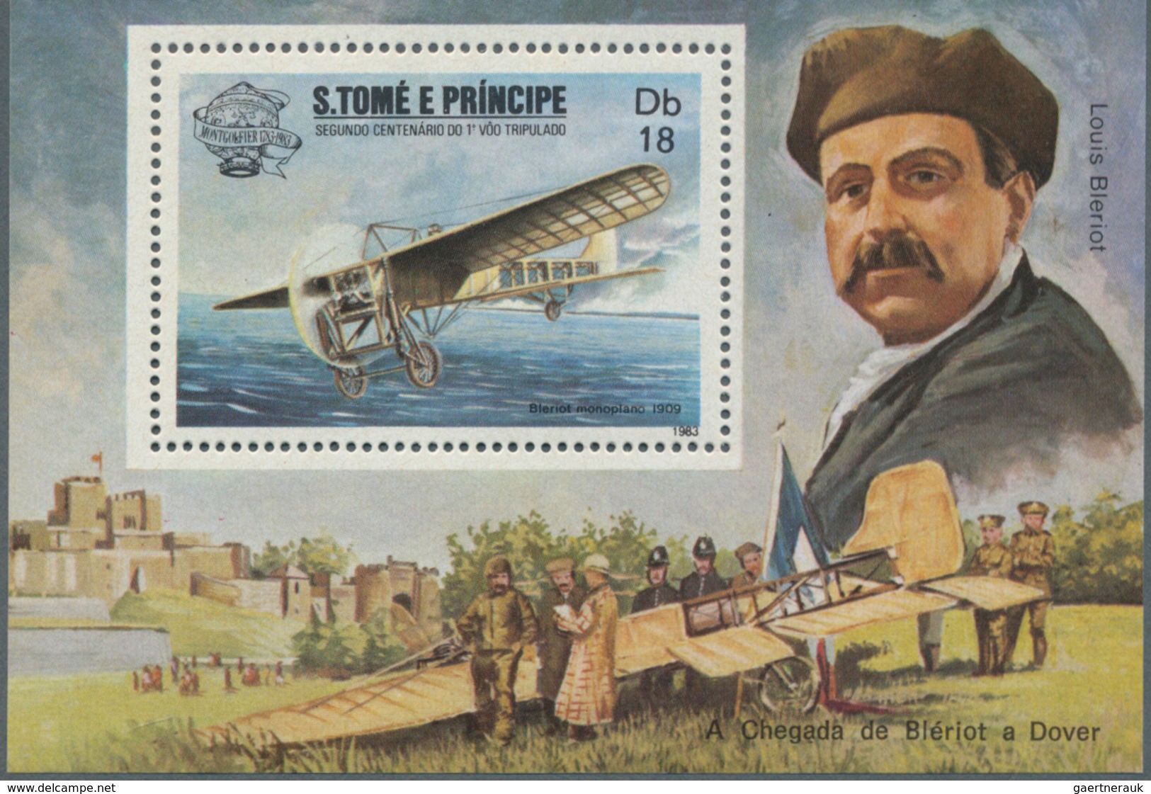 Thematik: Flugzeuge, Luftfahrt / airoplanes, aviation: 1983, SAO TOME E PRINCIPE: 200 years of aviat