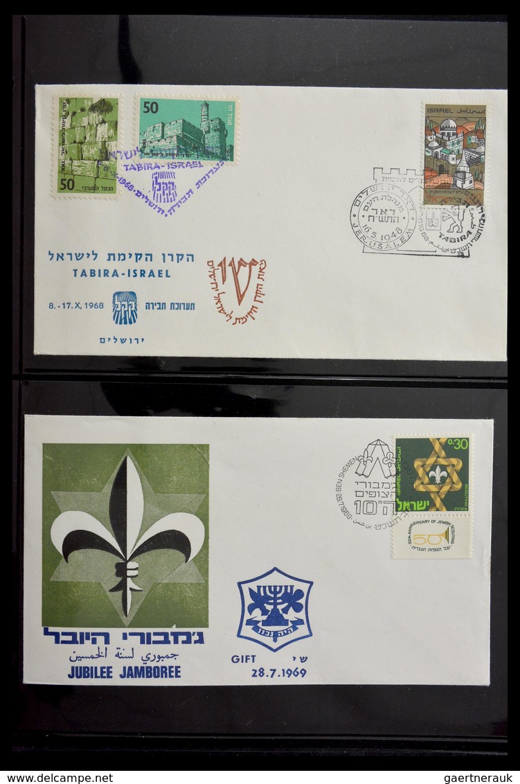 Thematik: Judaika / judaism: 1870-2000: Incredible collector estate of covers, stamps, labels, ephem