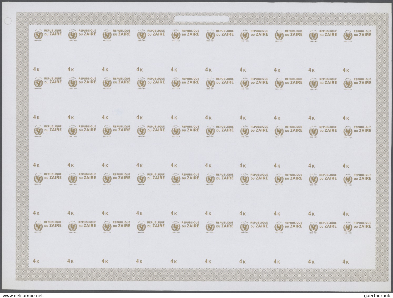 Thematik: Kinder / Children: 1971, Zaire. Progressive Proofs Set Of Sheets For The Issue 25TH ANNIVE - Sonstige & Ohne Zuordnung