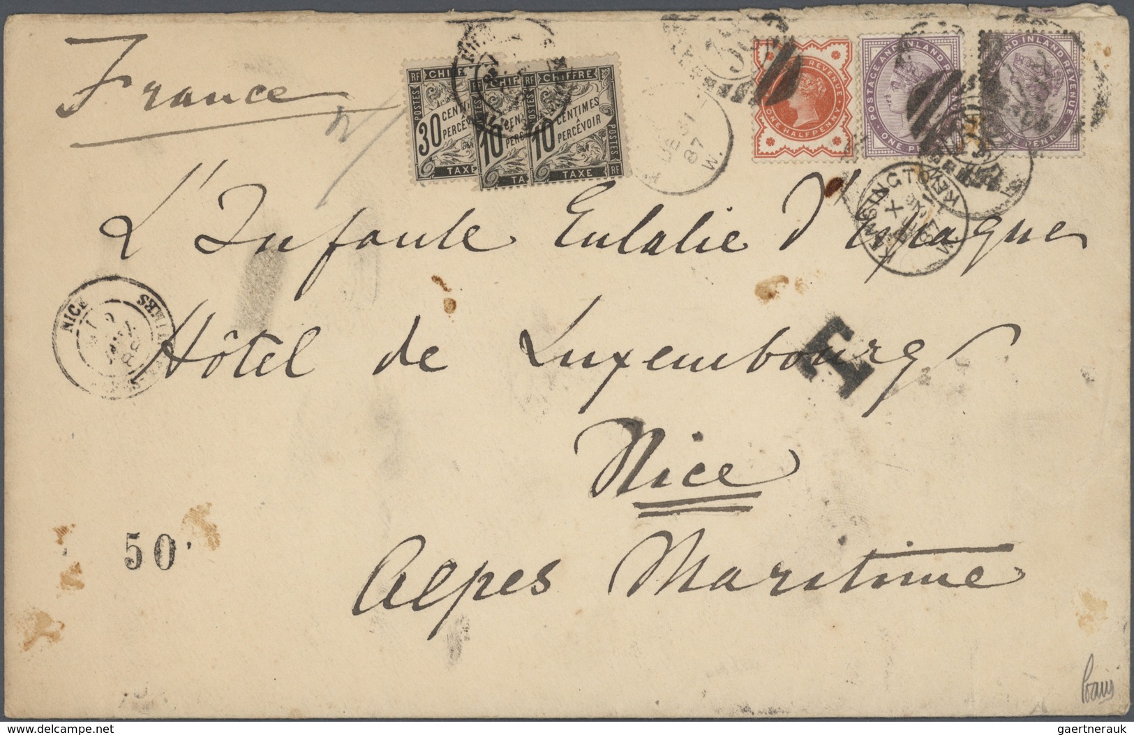 Thematik: Königtum, Adel / Royalty, Nobility: 1880/1900 (ca): ROYAL Correspondence Of Queen Maria Cr - Königshäuser, Adel