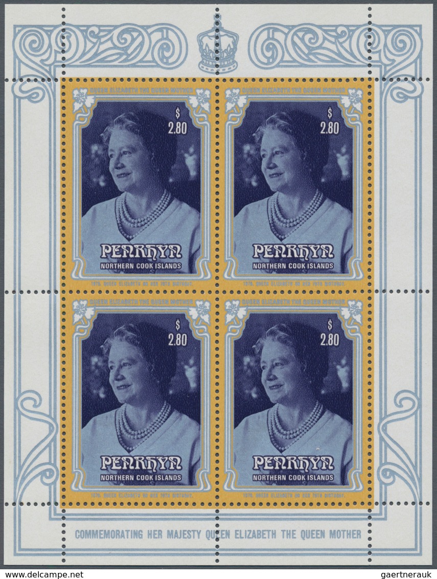 Thematik: Königtum, Adel / Royalty, Nobility: 1985, PENRHYN: 85th Birthday Of Queen Mum $2.80 In A L - Case Reali