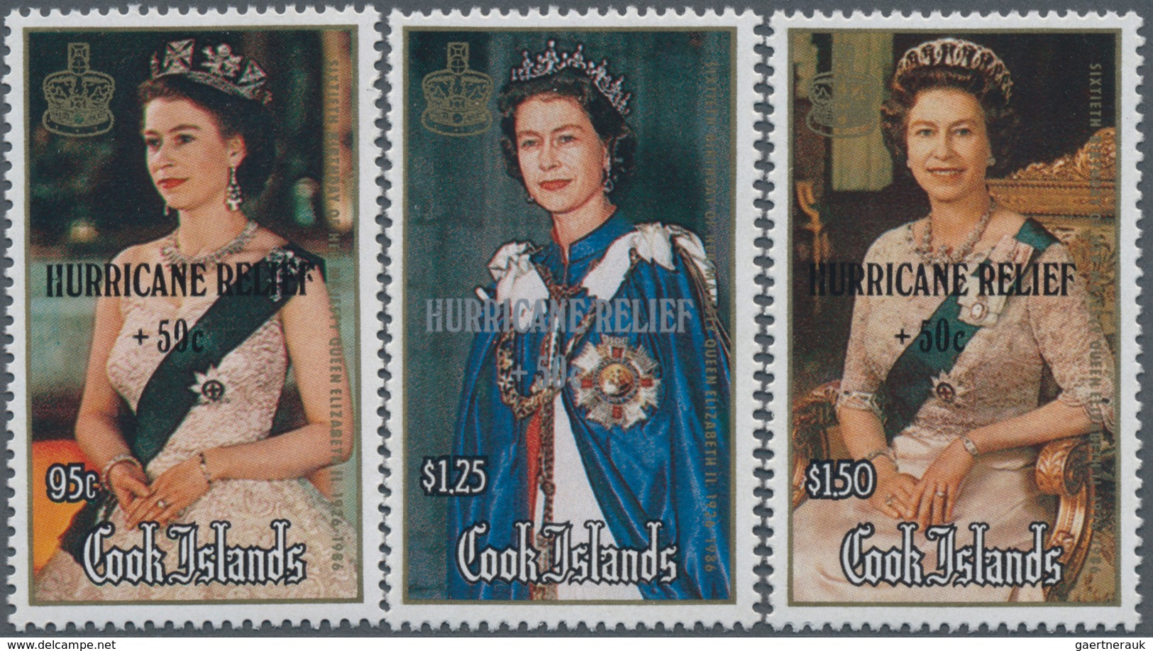 Thematik: Königtum, Adel / Royalty, Nobility: 1987, COOK ISLANDS: 60th Birthday Of QEII Complete Set - Royalties, Royals