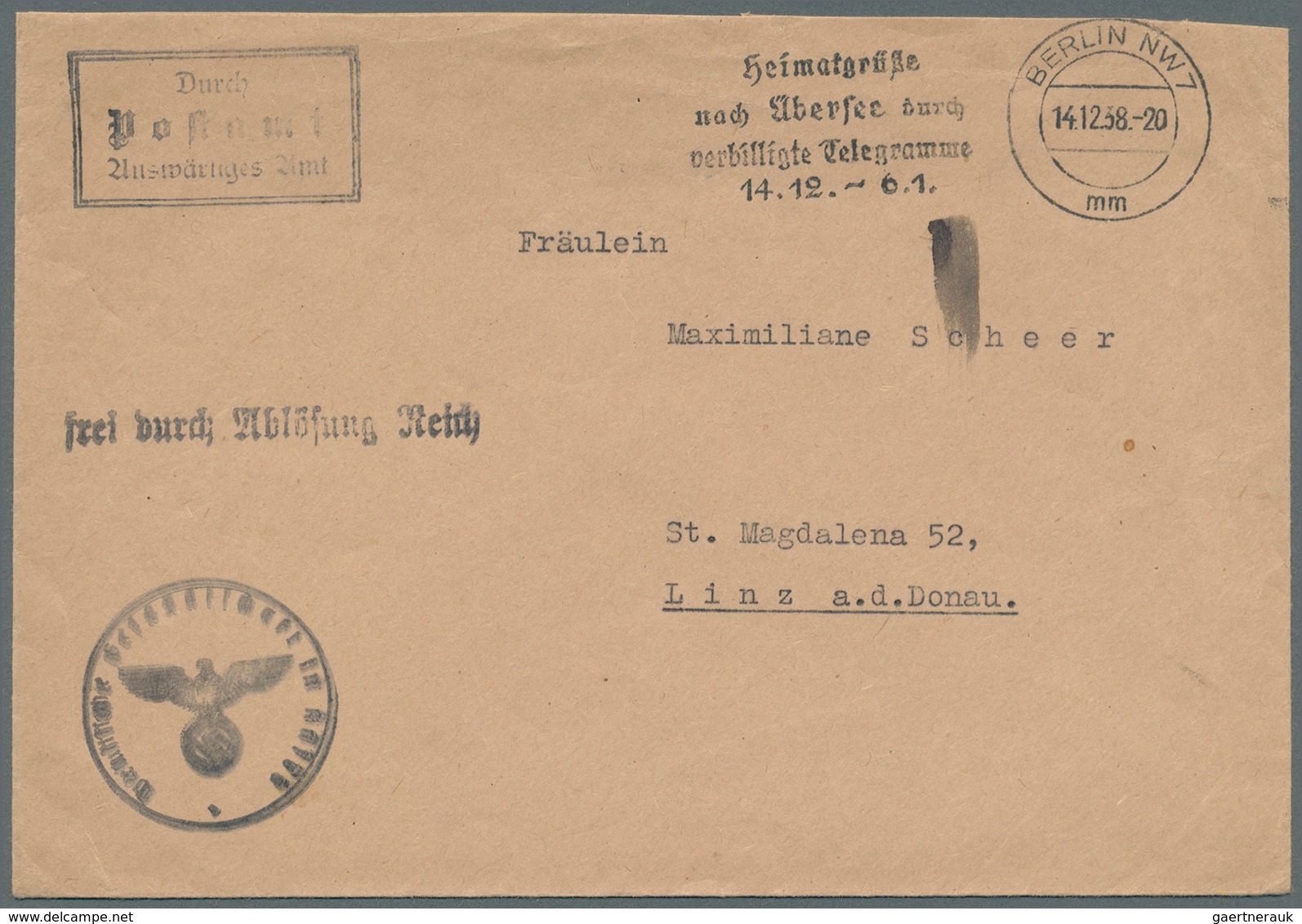 Thematik: Konsulatspost / Consular Mail: 1914/1958, Post Von Deutschen Konsulaten In Südafrika, Ägyp - Unclassified