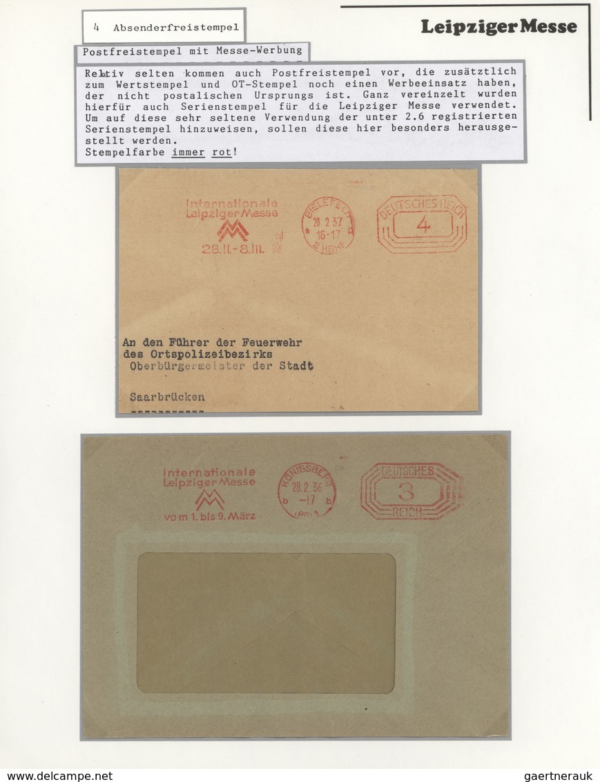 Thematik: Leipziger Messe / Leipzig Fair: 1929 - 1995, Umfangreiche Sammlung ABSENDERFREISTEMPEL Von - Unclassified