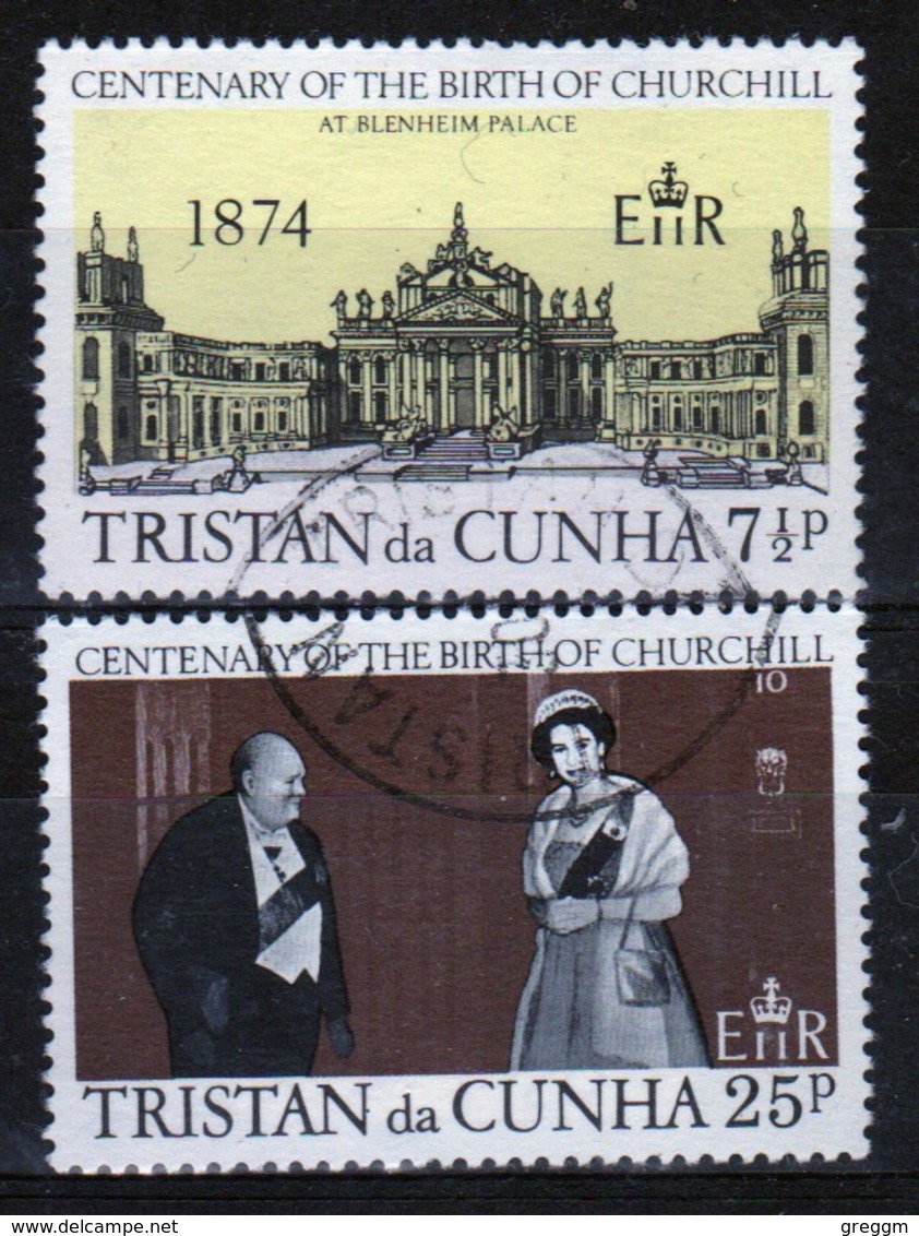 Tristan Da Cunha 1974 Complete Set Of Stamps Commemorating Birth Centenary Of Winston Churchill. - Tristan Da Cunha