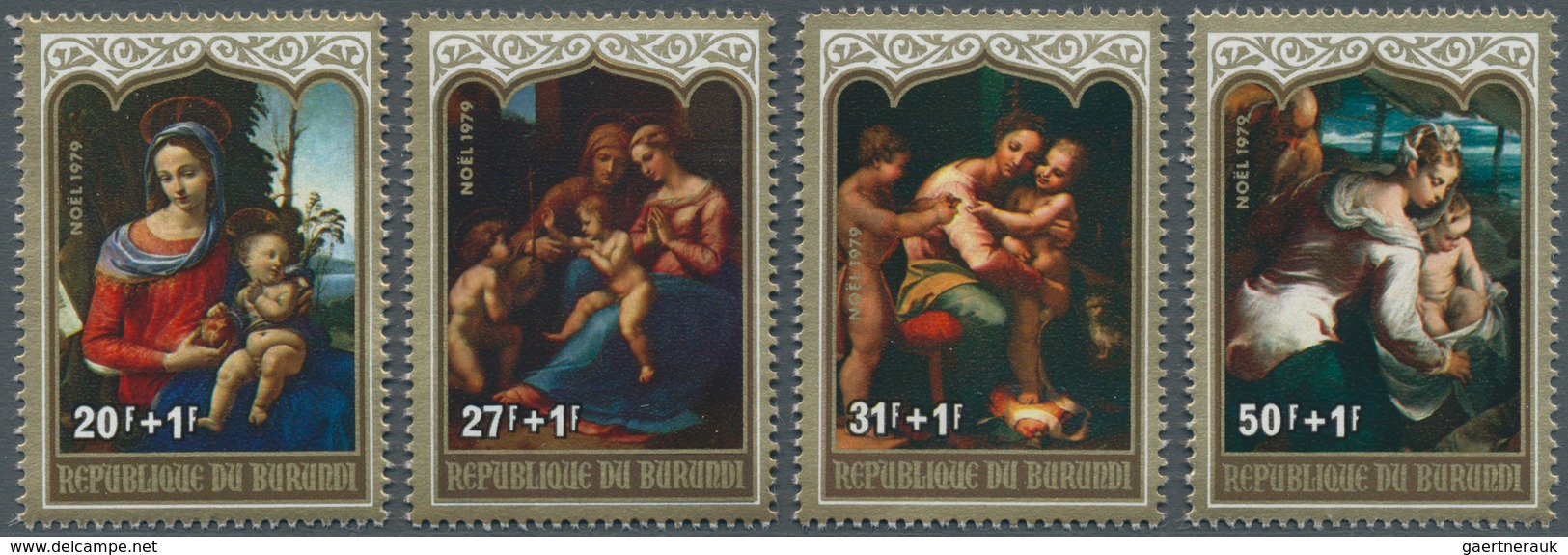 Thematik: Malerei, Maler / Painting, Painters: 1979, BURUNDI: Christmas Paintings Complete Set Of Fo - Sonstige & Ohne Zuordnung