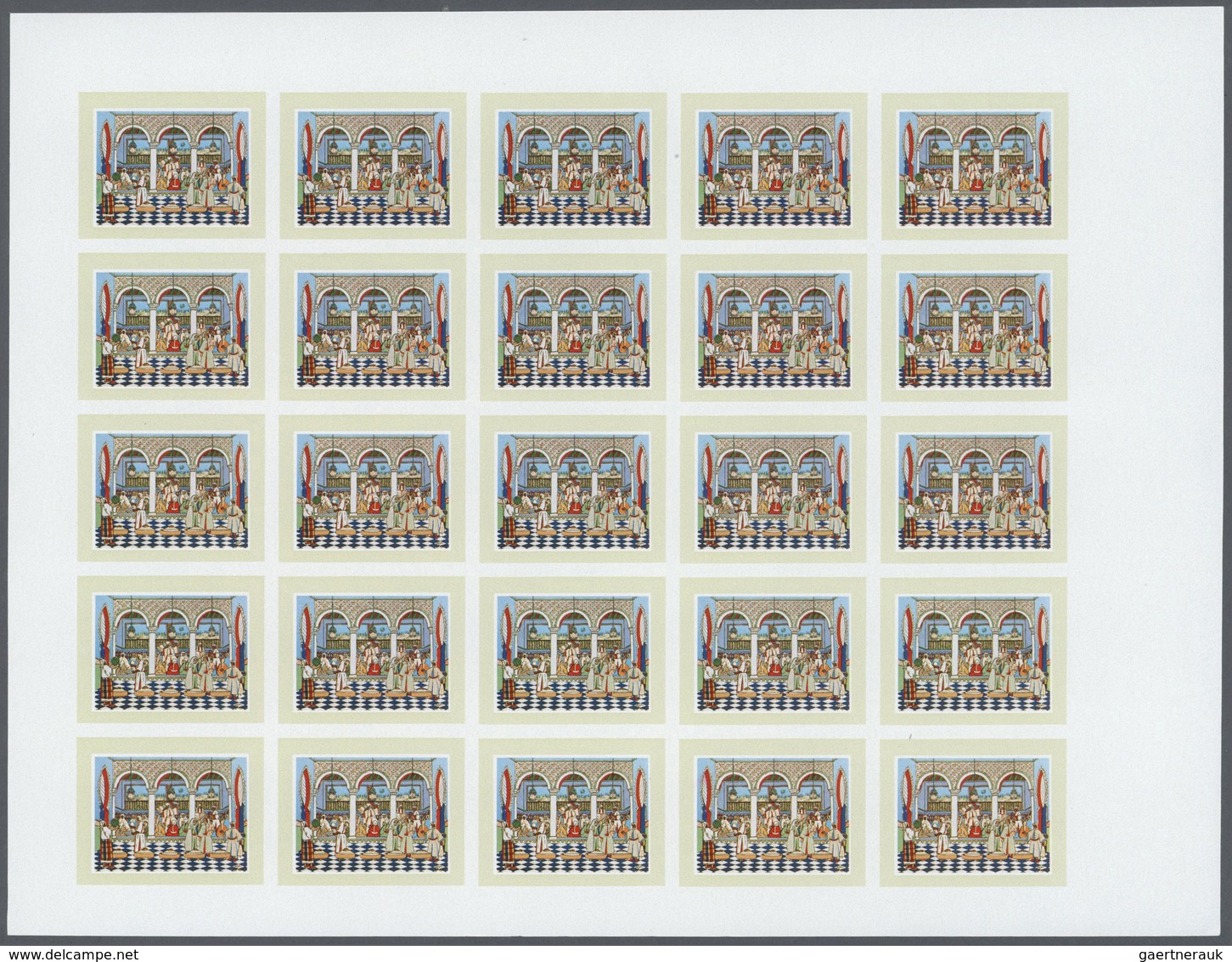 Thematik: Malerei, Maler / painting, painters: 1979, Morocco. Progressive proofs set of sheets for t