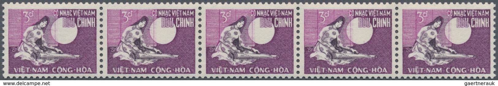 Thematik: Musik-Musikinstrumente / Music Instruments: 1967, VIETNAM-SOUTH: First TPO In Vietnam 3d. - Musik