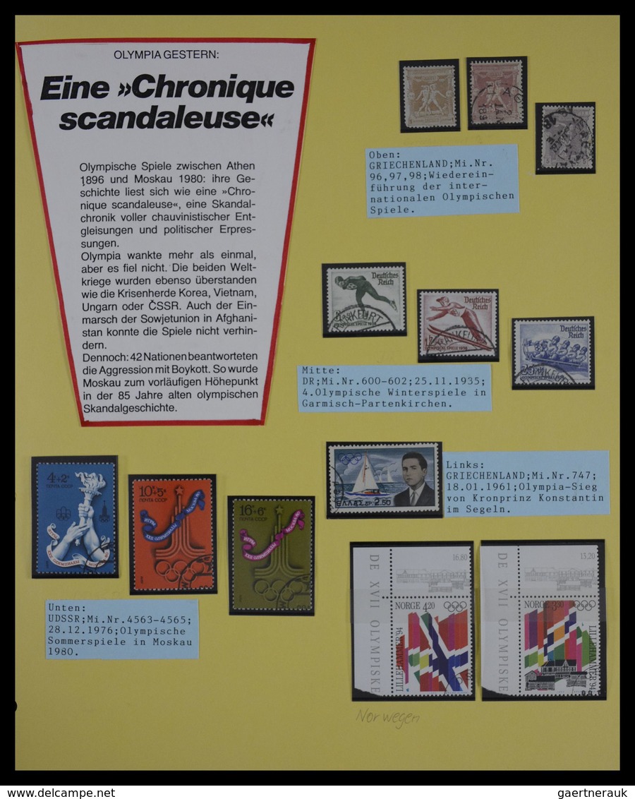 Thematik: Olympische Spiele / Olympic Games: 1896-1992: Mostly Cancelled, Well Filled Collection Oly - Sonstige & Ohne Zuordnung