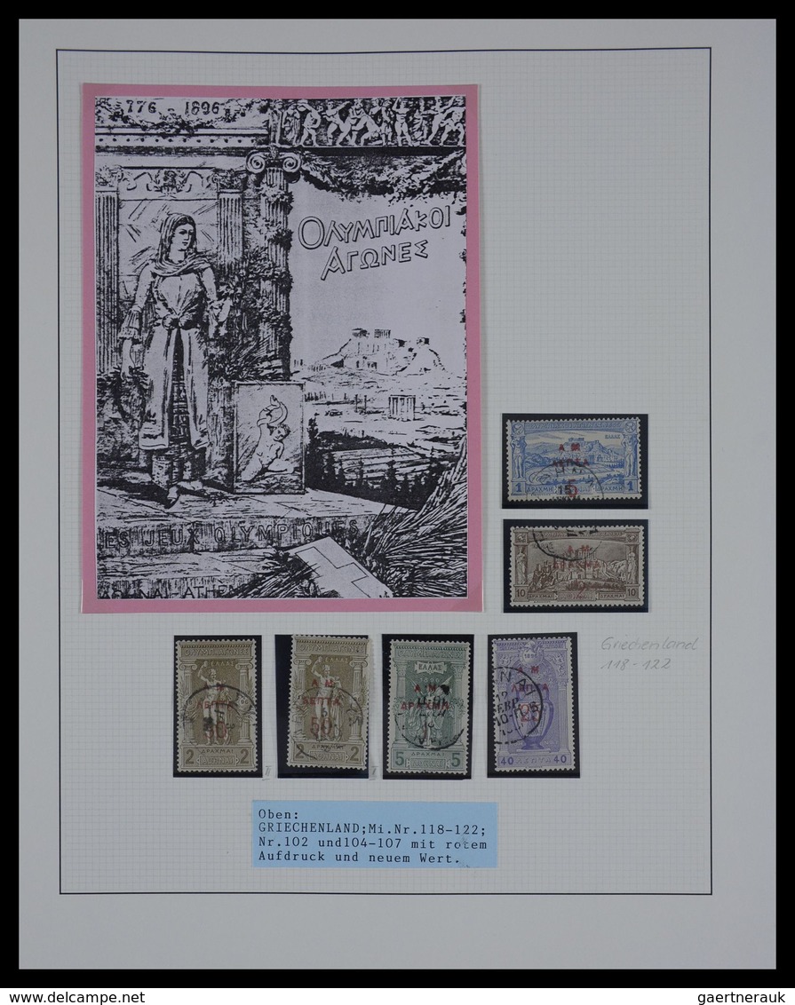 Thematik: Olympische Spiele / olympic games: 1896-1992: Mostly cancelled, well filled collection Oly