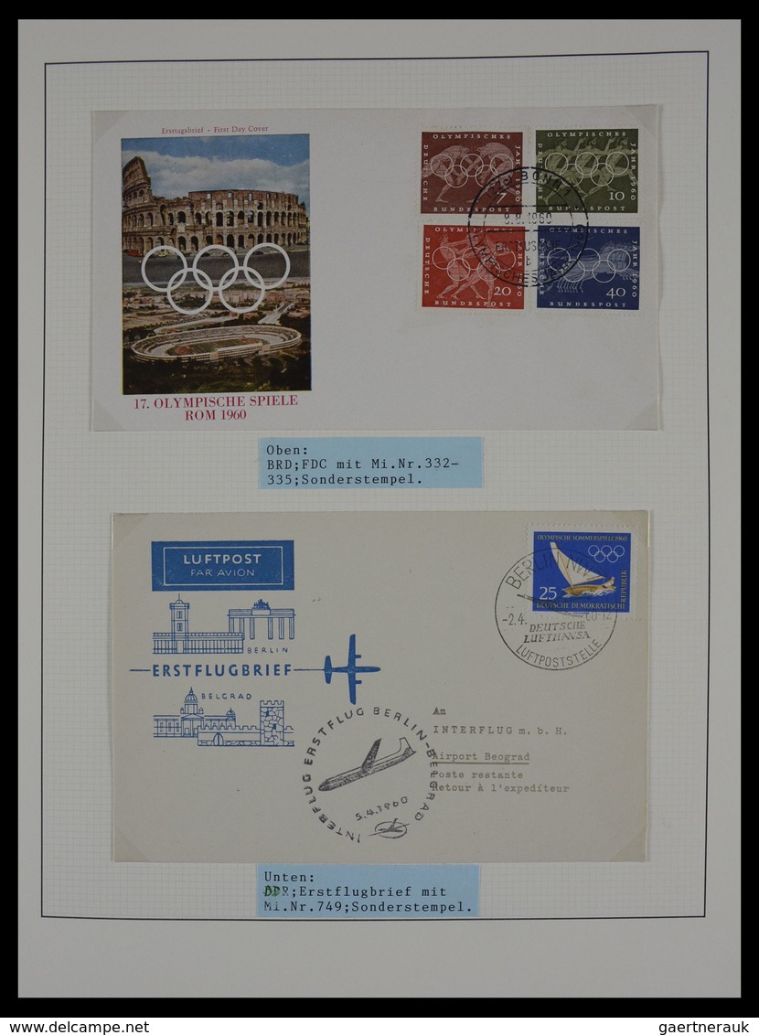 Thematik: Olympische Spiele / olympic games: 1896-1992: Mostly cancelled, well filled collection Oly