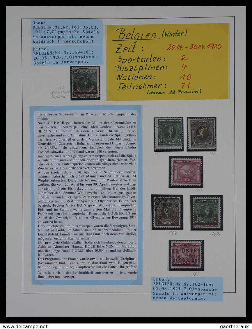 Thematik: Olympische Spiele / olympic games: 1896-1992: Mostly cancelled, well filled collection Oly