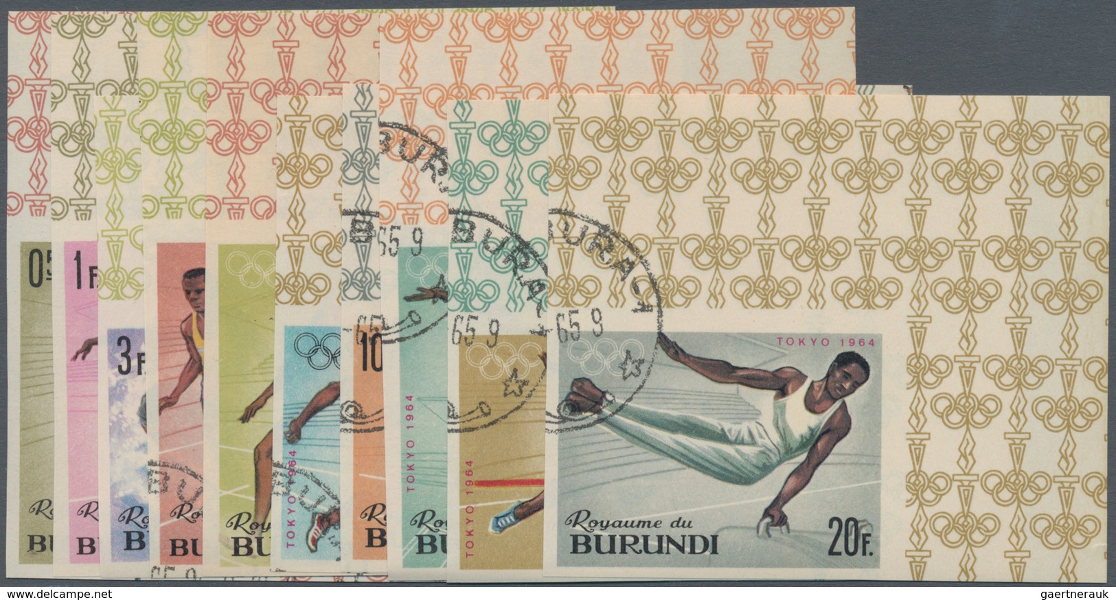 Thematik: Olympische Spiele / Olympic Games: 1964, BURUNDI: Summer Olympics Tokyo Complete IMPERFORA - Sonstige & Ohne Zuordnung