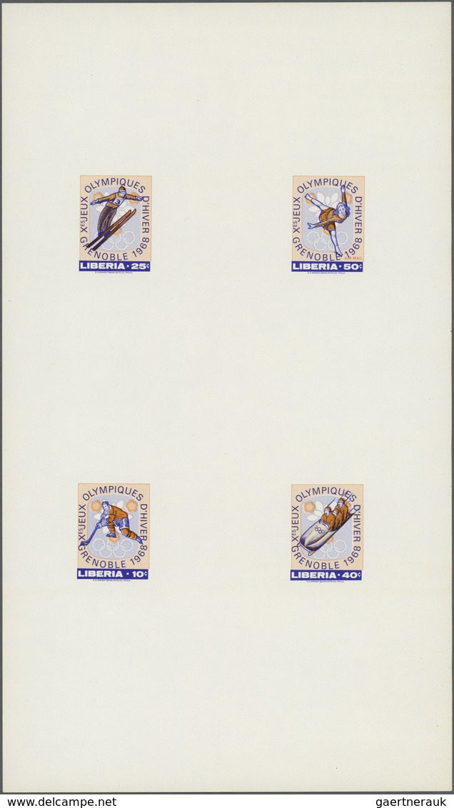 Thematik: Olympische Spiele / Olympic Games: 1967, LIBERIA: Olympic Winter Games Grenoble 1968 Set O - Sonstige & Ohne Zuordnung