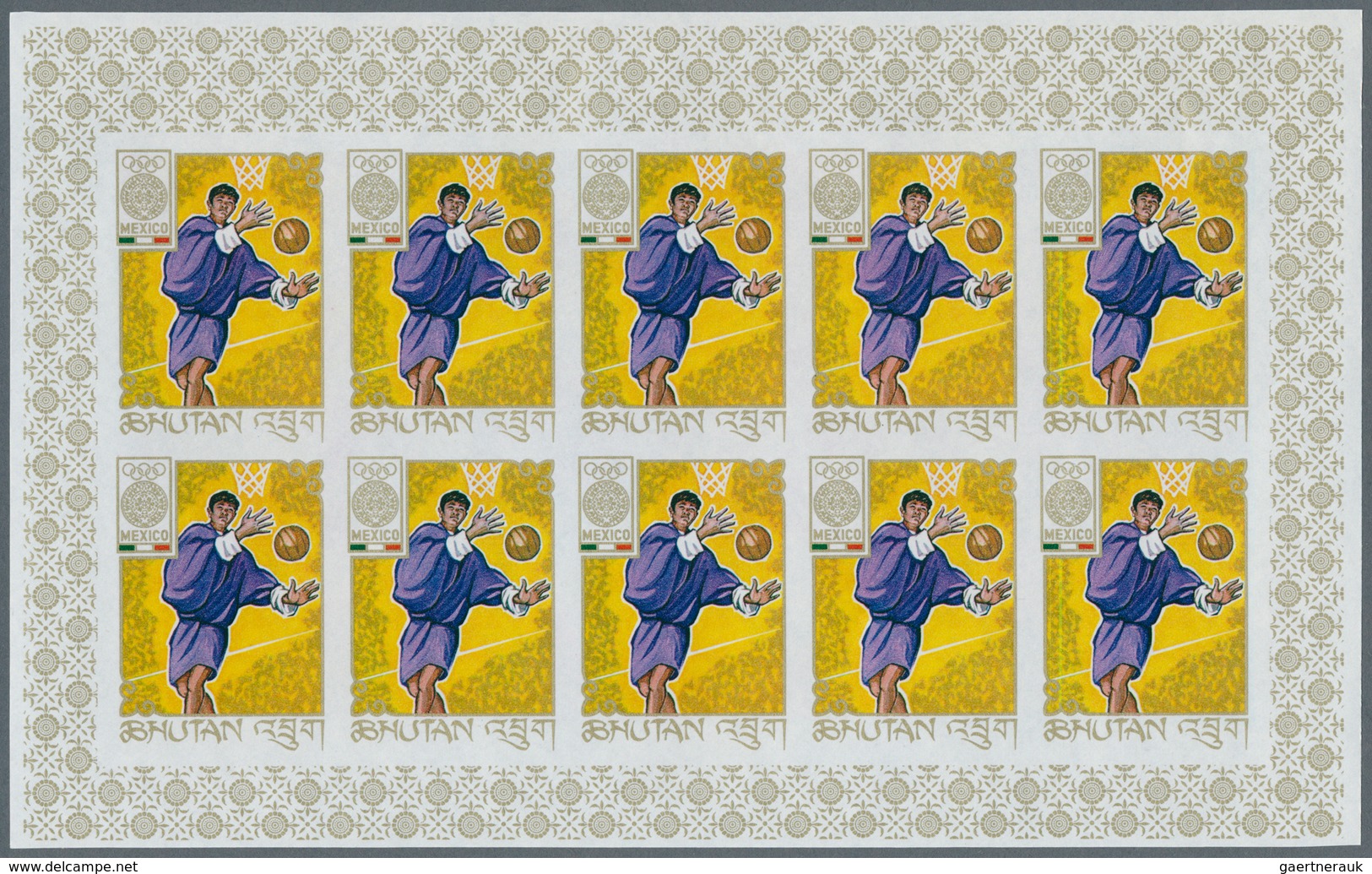 Thematik: Olympische Spiele / Olympic Games: 1968, Bhutan. Progressive Proofs Set Of Sheets For The - Sonstige & Ohne Zuordnung