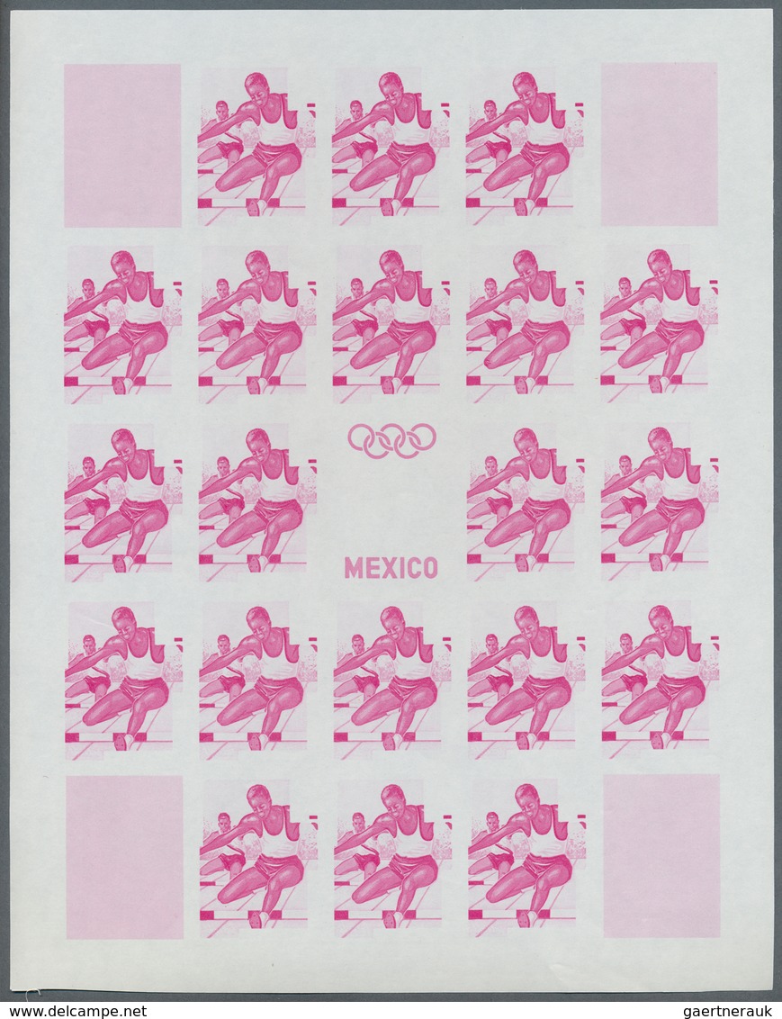 Thematik: Olympische Spiele / Olympic Games: 1968, Burundi. Progressive Proofs Set Of Sheets For The - Sonstige & Ohne Zuordnung