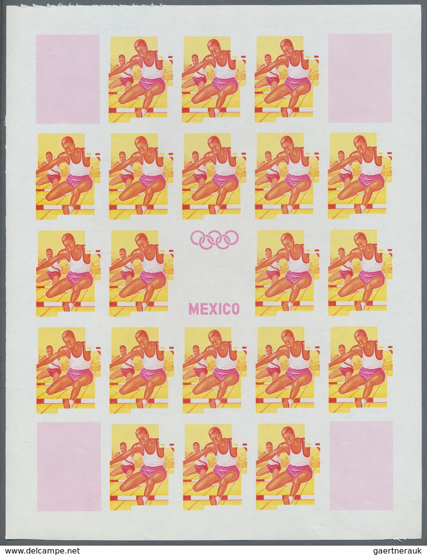 Thematik: Olympische Spiele / olympic games: 1968, Burundi. Progressive proofs set of sheets for the