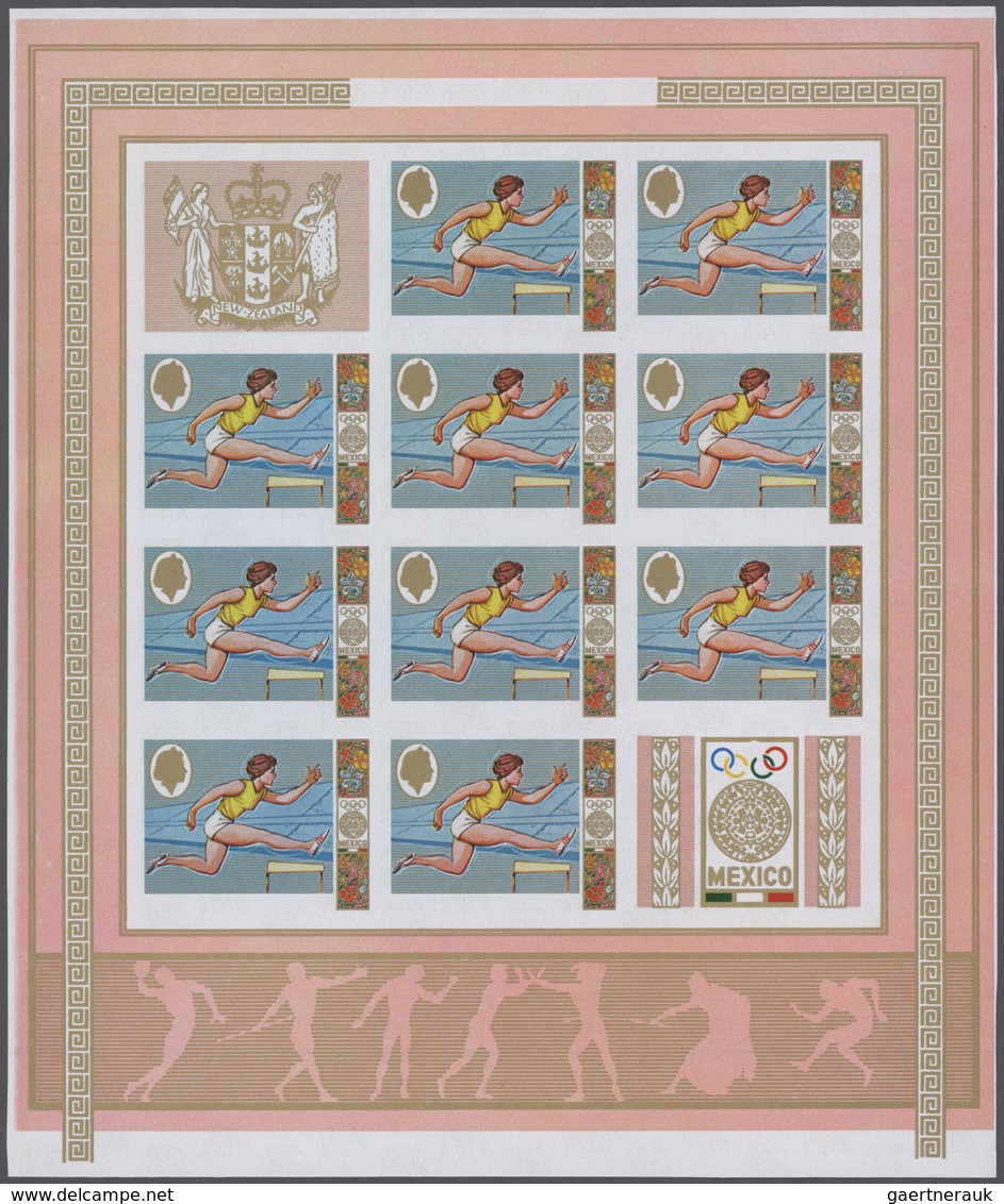 Thematik: Olympische Spiele / Olympic Games: 1968, Cook Islands. Progressive Proofs Set Of Sheets Fo - Sonstige & Ohne Zuordnung