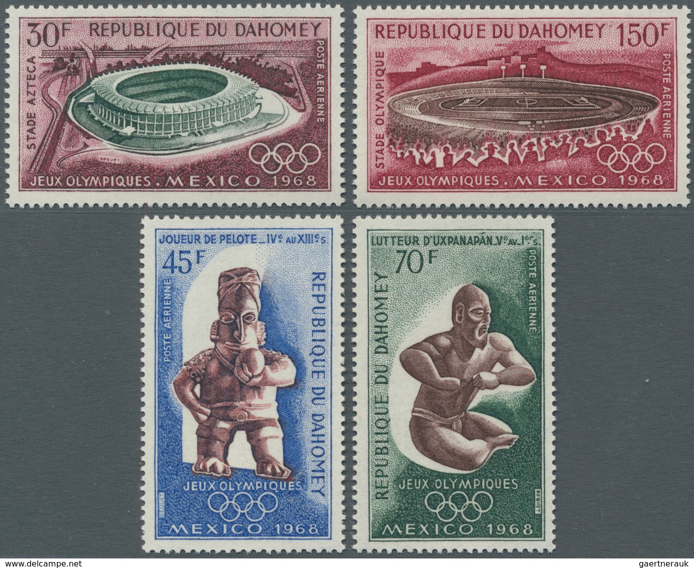 Thematik: Olympische Spiele / Olympic Games: 1968, DAHOMEY: Summer Olympics Mexico Complete Set Of F - Sonstige & Ohne Zuordnung