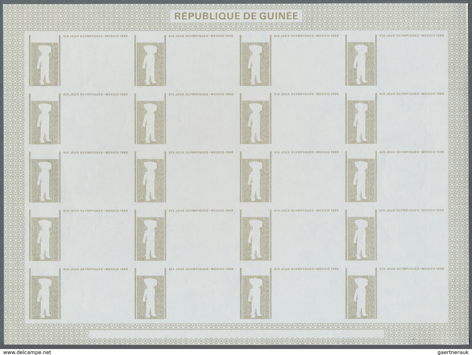 Thematik: Olympische Spiele / olympic games: 1969, Guinea. Progressive proofs set of sheets for the